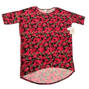 NWT LuLaRoe Irma High-Low Tunic Top Medium Multicolor Floral New Gorgeous Print